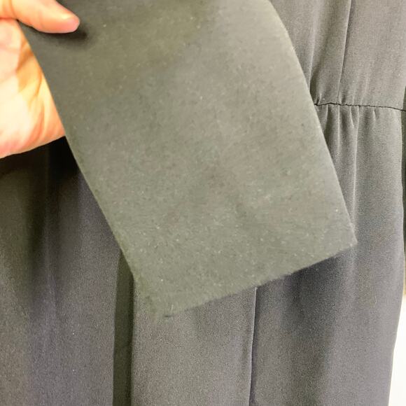 AKIRA Dress 8 Vintage Union Made 100% Silk Scallop V Neckline Midi Hidden Zipper - Picture 8 of 13